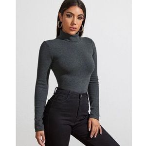 FINAL SALE! Grey turtleneck bodysuit
